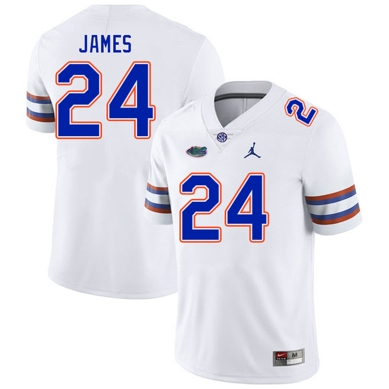 Men #24 Kamran James Florida Gators College Football Jerseys Stitched-White